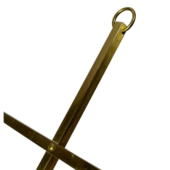 Solid Brass Gold Plated 10” Wall Cross Religious Christianity READ - Picture 6 of 8